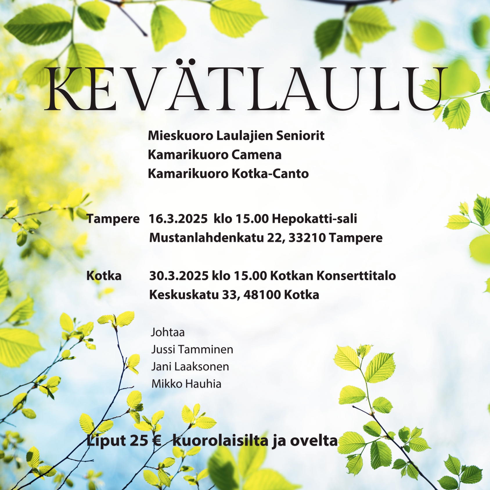 Kevätlaulu konserttiesite