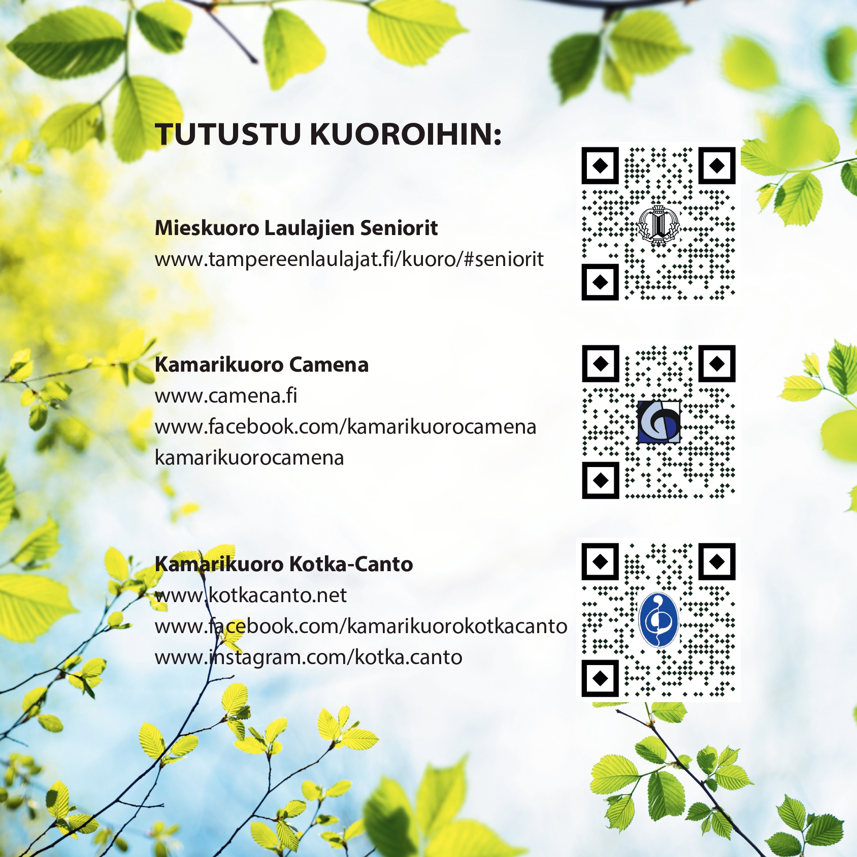 Kevätlaulu konserttiesite